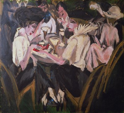 Le café jardin - Ernst Ludwig Kirchner